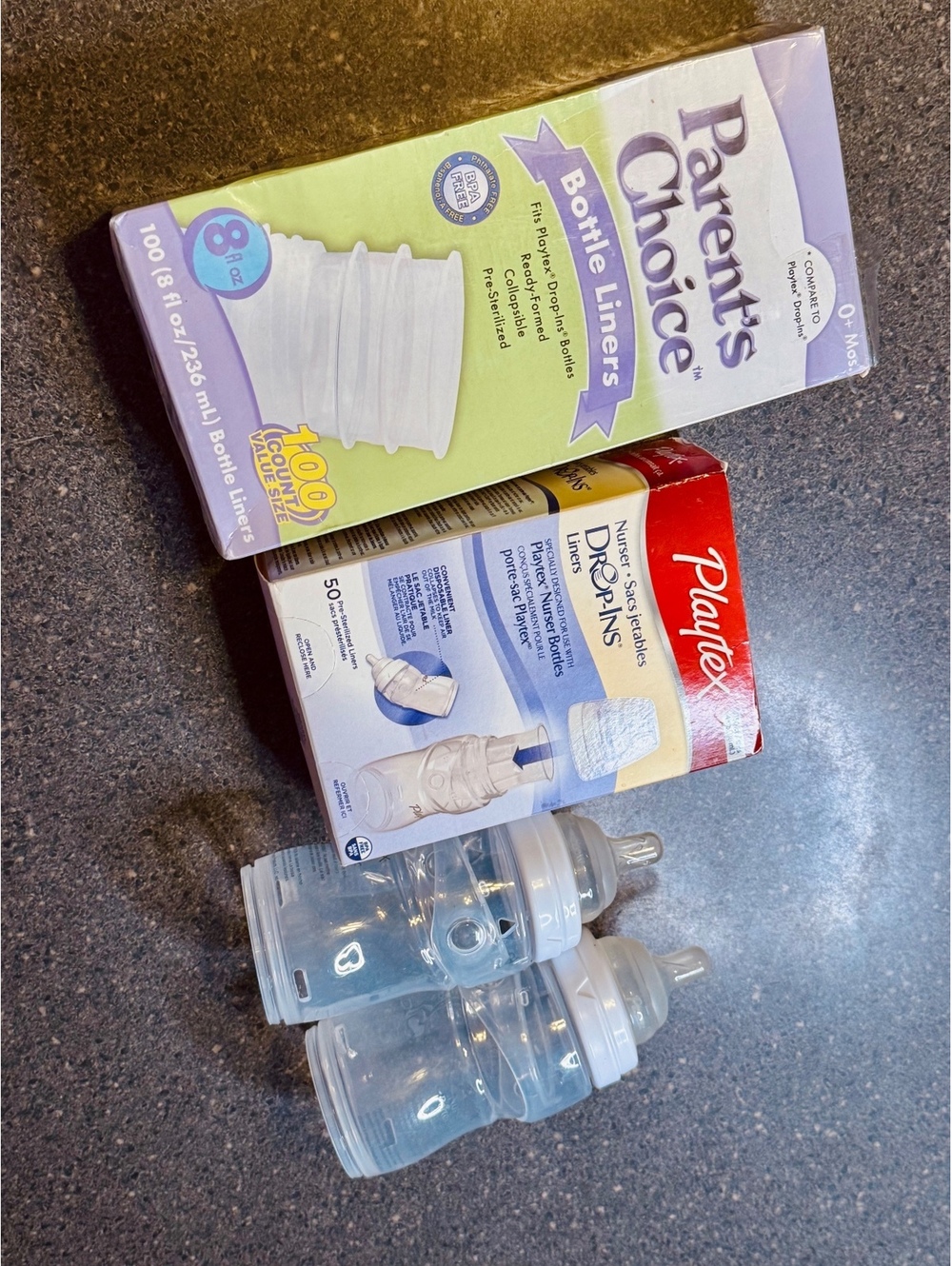 Drop in liner bottles & liners